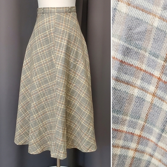 Vintage 90s Japanese School Girl Windowpane Plaid Skirt XS - Picture 5 of 7